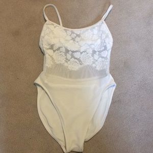 NWOT crochet white one piece